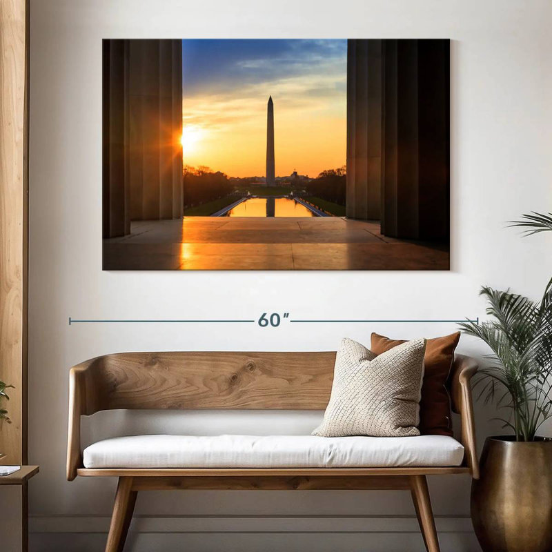 Lever de soleil du Washington Monument, H 34 po x l 51 po