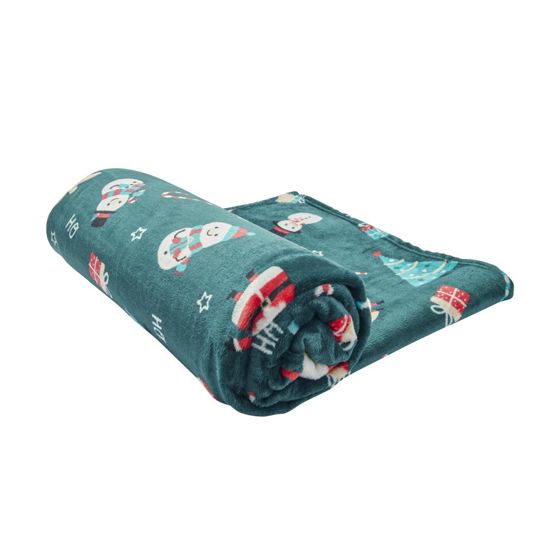 Hand Woven Throw Blanket, Green