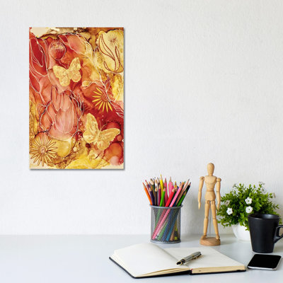 Golden Butterflies by Amy Tieman - No Frame Gallery-Wrapped Canvas Giclée on Canvas
