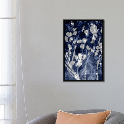 « indigo leaves iii », reproduction d’impression sur toile