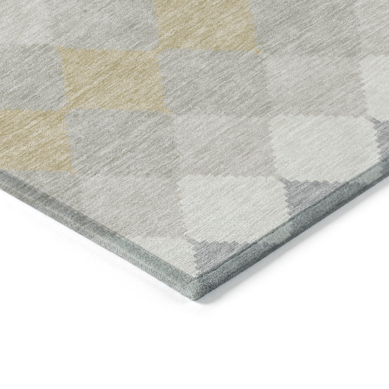 Red Synthetic Flat Woven Washable Non-slip Rectangular Rug 3' x 5'