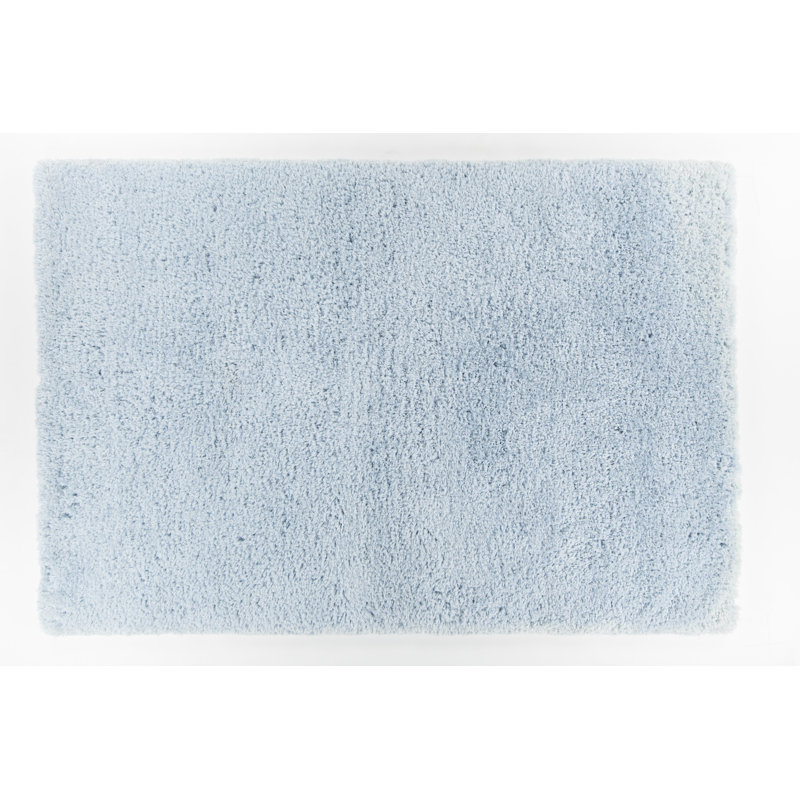Tapis bleu ciel tissé à la main Garretson, Rectangle 9 pi x 13 pi