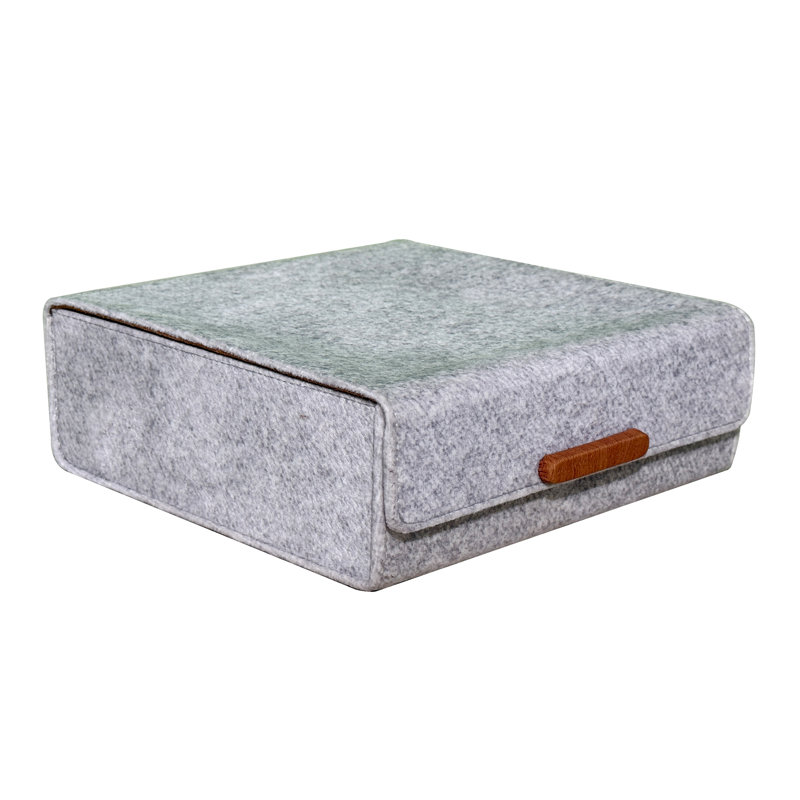 Boîte à bijoux en cuir pour lui, Gris