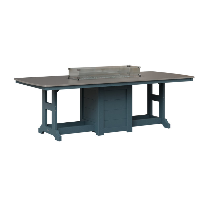 Table de salle à manger avec foyer 96 po Berlin Gardens Garden Classic, H 31 po x l 44 po x P 96 po