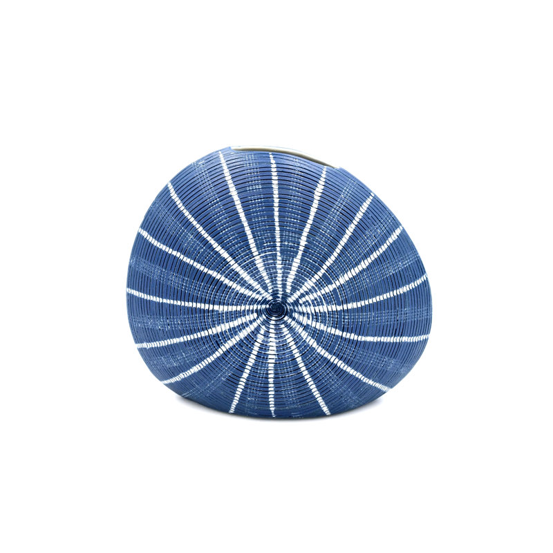 Bruster Jar, Blue, 4" H x 4.7" W x 2.4" D