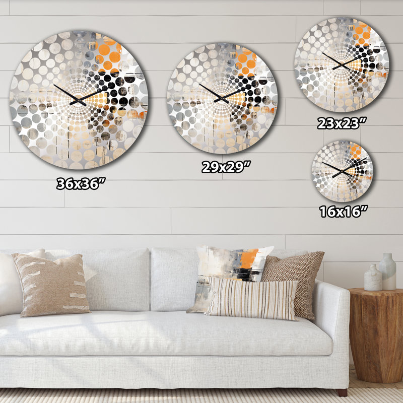 Horloge murale Kilitkaya - Collages abstraits, Petit