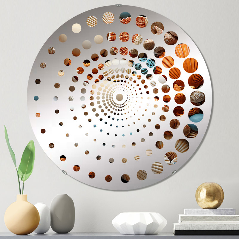 Bletsoe - Miroir mural spiralé, 23,6 po x 23,6 po