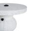Berra MGO Outdoor Patio Side Table Umbrella Base With Sand-Filing Design, White Marble