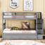 Lit superposé avec lit gigogne Twintwin - Aménagement de chambre gris fonctionnel et design d'espace-121022339