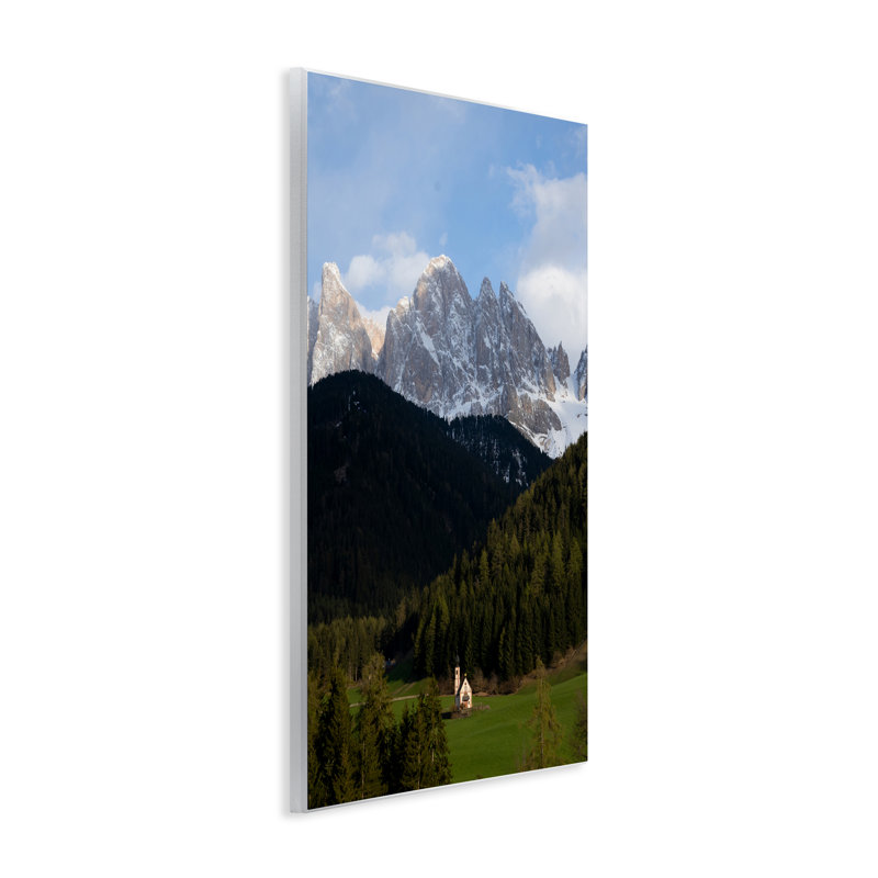 Plaque murale Lone Chapel in Dolomites, design par Jared Kreiss, H 15 po x l 10 po