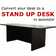15.5'' H x 36'' W Standing Desk Conversion Unit