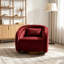 Fauteuil d'appoint pivotant, fauteuil demi-tonneau pivotant à 360 degrés-1851053437