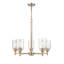 5 lumières 25 po Lustre en nickel brossé-533399797