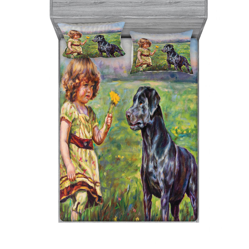 Microfiber Sheet Set, Queen Sheet Set with Fitted Sheet