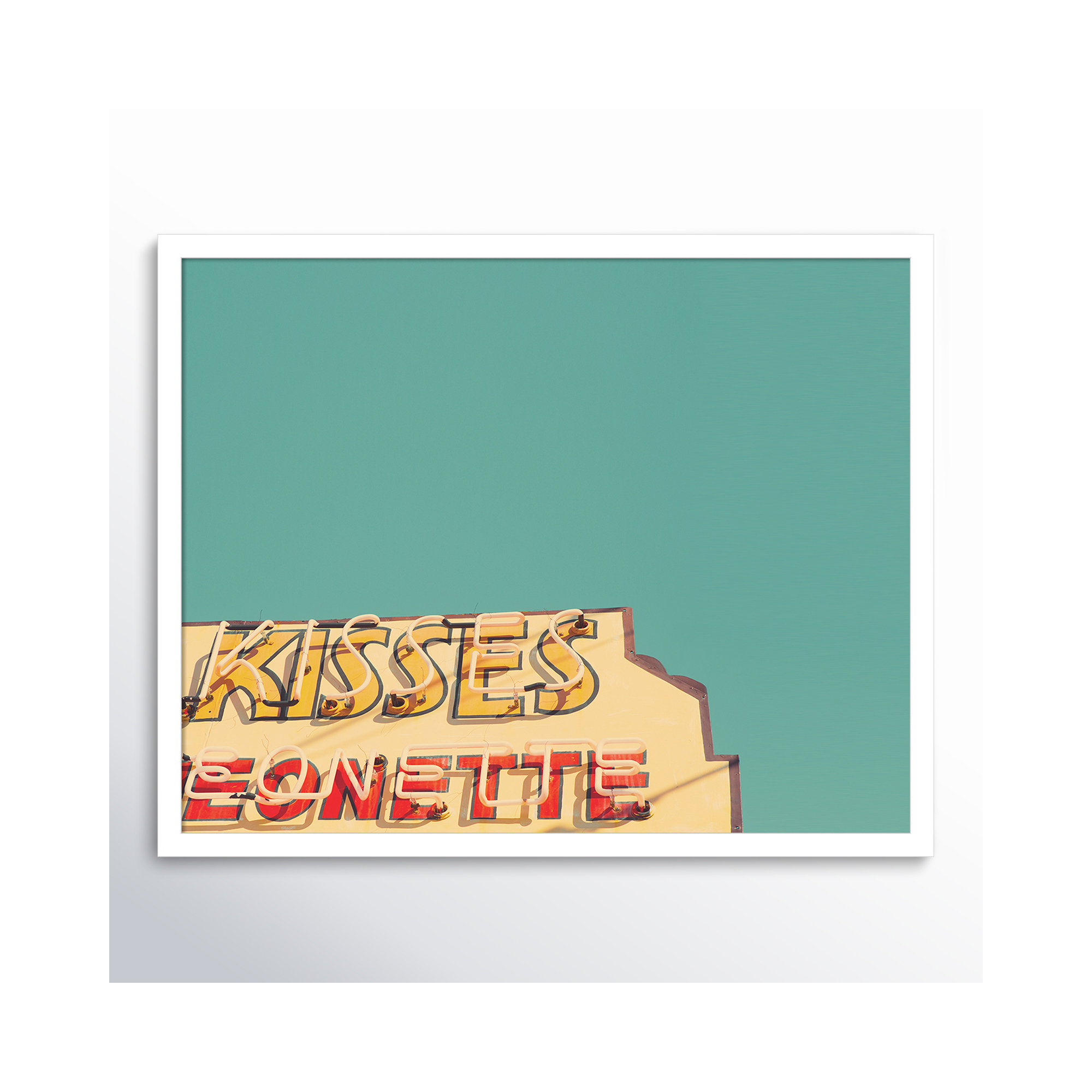 Kisses by Robert Cadloff, 20.25" H x 25.25" W x 0.88" D, Black