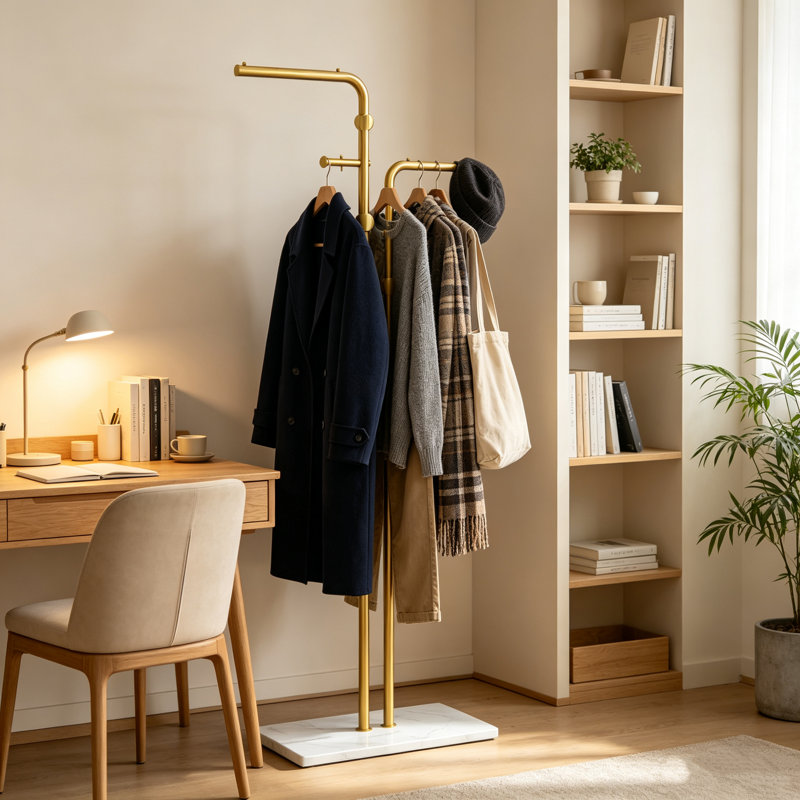 Zesar 23.62'' Metal Industrial Pipe Clothing Rack