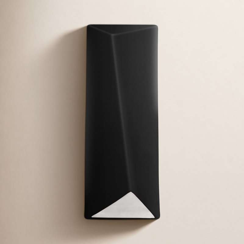 Torrie Ceramic LED Wall Light, Matte Black