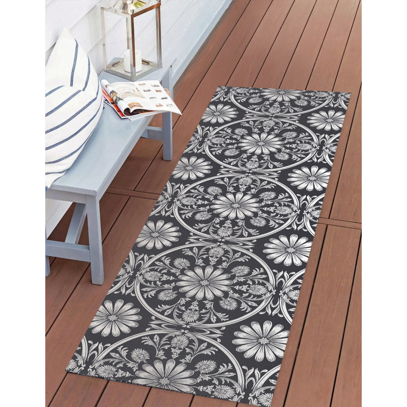 Tapis extérieur Daisy, Tapis de couloir 2 pi 6 po x 8 pi