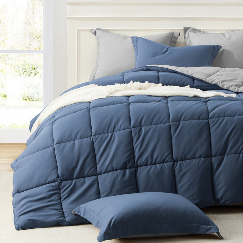 Ensemble d'édredon réversible Homelike Moment - Édredon en duvet synthétique toutes saisons avec taie décorative