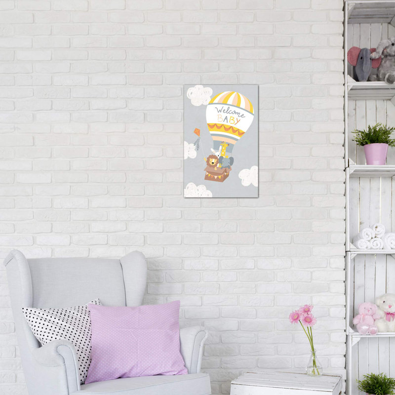 «Baby Adventure Awaits IV» par Caroline Alfreds - impression d'art graphique, Toile tendue, Pas de tapis