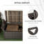 Banc de rangement pour patio en osier avec poignées et coussin-356420409