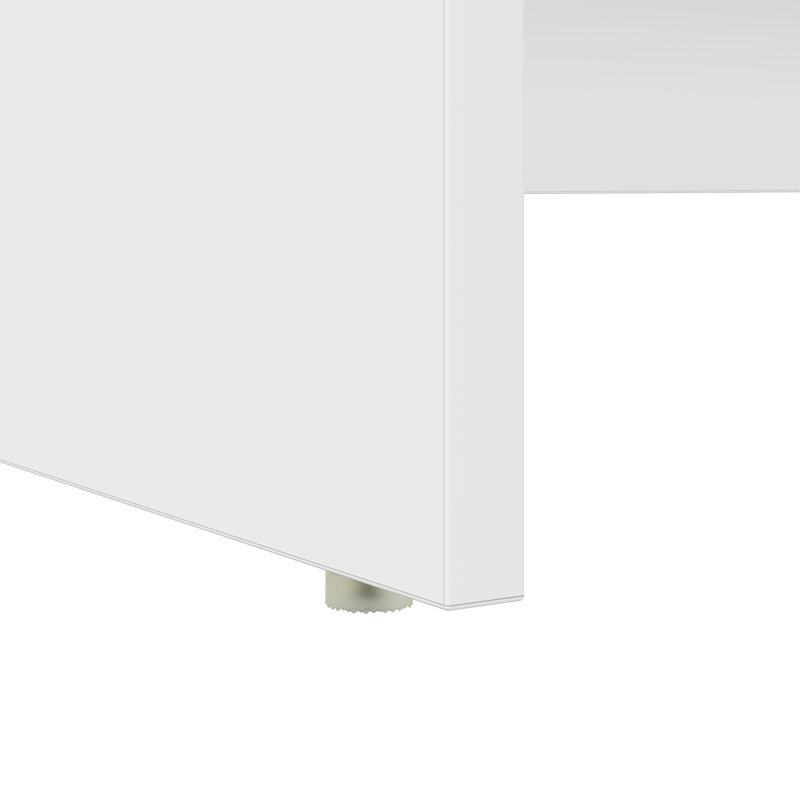 Desk With Storage 120.5X44x88.5 Cm Engineered Wood, White