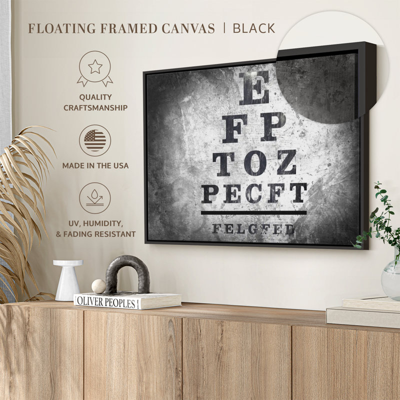 " Optometry Test Canvas Print ", 9" H x 13" W