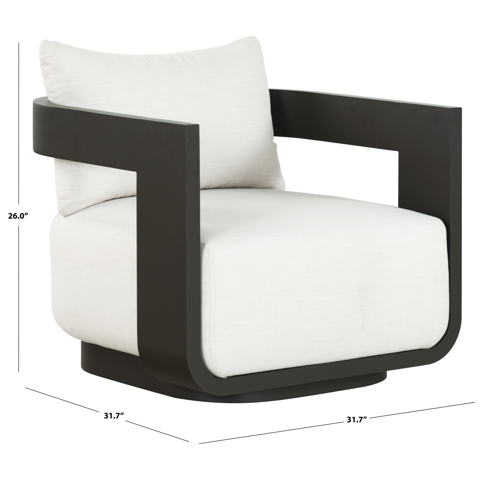 Johnny Aluminum Patio Chair with Sunbrella Cushions