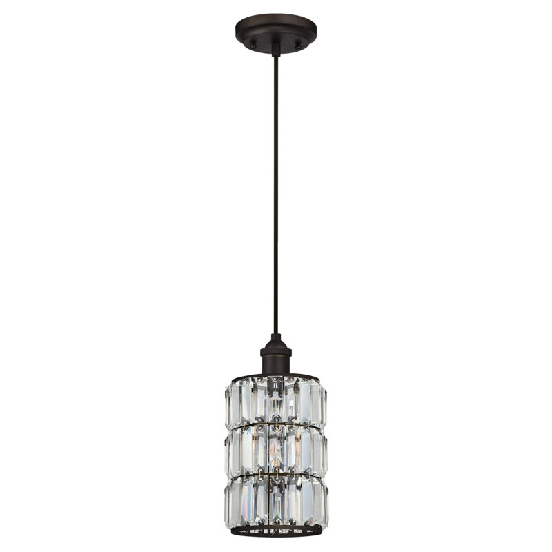 Etta 1 - Light Single Pendant, 161cm H x 15cm W x 15cm D, Black