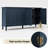 58" Vintage Buffet Cabinet With Adjustable Shelves And 4 Doors, Sideboard with Solid Wood Veneer-1351922278