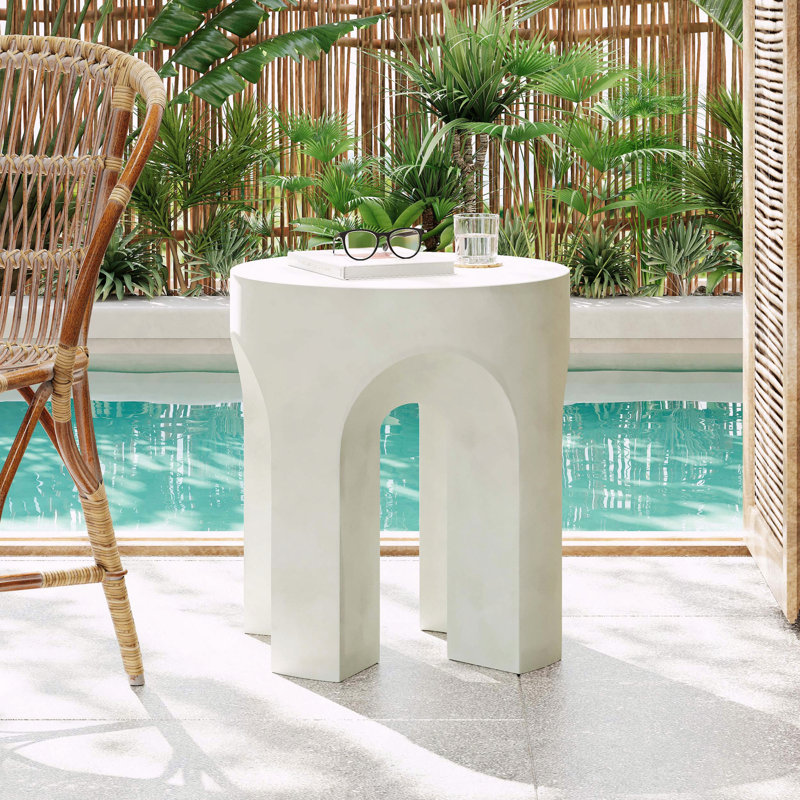 Table d'appoint ronde en béton léger MGO