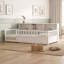 Lit en bois avec tablettes de rangement-133349069-133349070