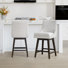 Tabouret de comptoir pivotant rembourré Zahara