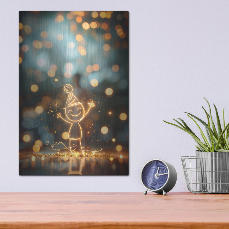 Art mural en métal «Celebration» par r3darch0n Wrought Studio ™, 12 po x 16 po