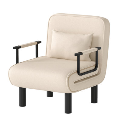 Upholstered 3-in-1 Convertible Line Sleeper Chair by George Oliver