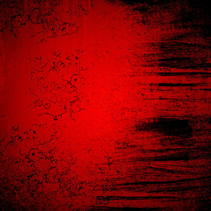 Abstrait rouge par Dziewul - peinture sur toile tendue, H 36 po x l 36 po