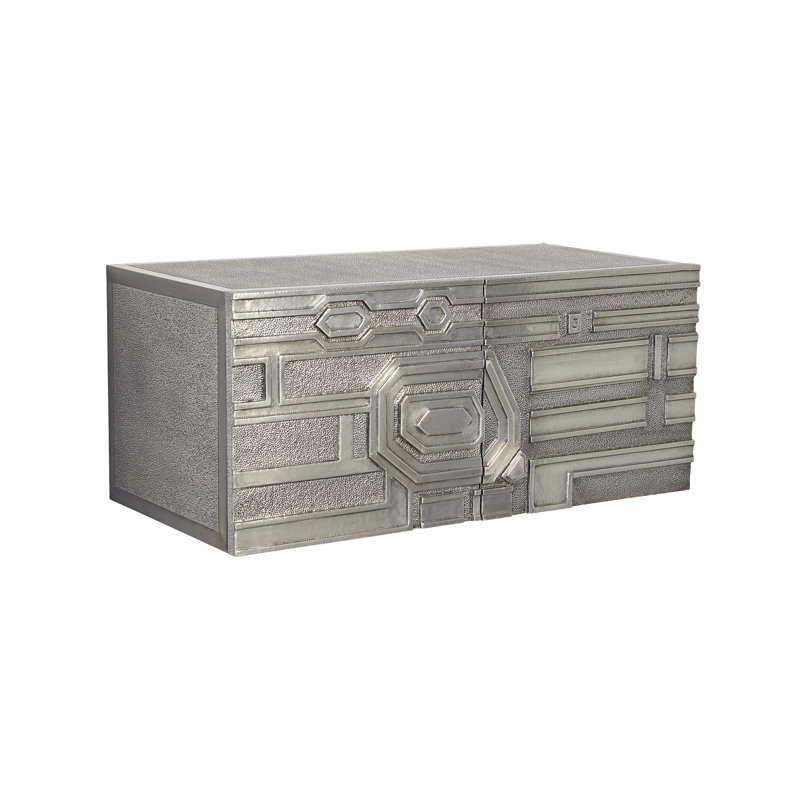 Abstract Block Cabinet-Left-Silver