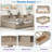 Wood Daybed With Storage Shelves, Sliding Doors And 3 Drawers-2035344537