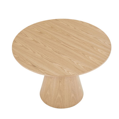 Table de salle à manger en bois de frêne de 45,33 po de hauteur avec plateau en bois franc de style moderne Mid-Century pour la cuisine, le salon et la cuisine