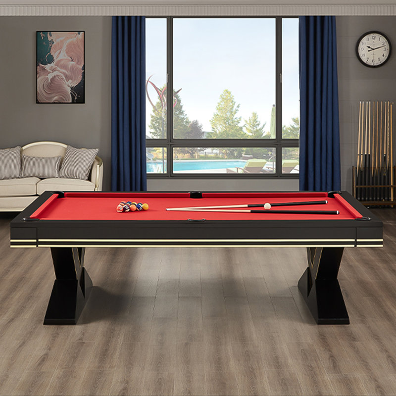 Modern High-End V-Shaped Multi-Functional 9'Pool Table, 33.46" H x 114.17" W x 62.99" D