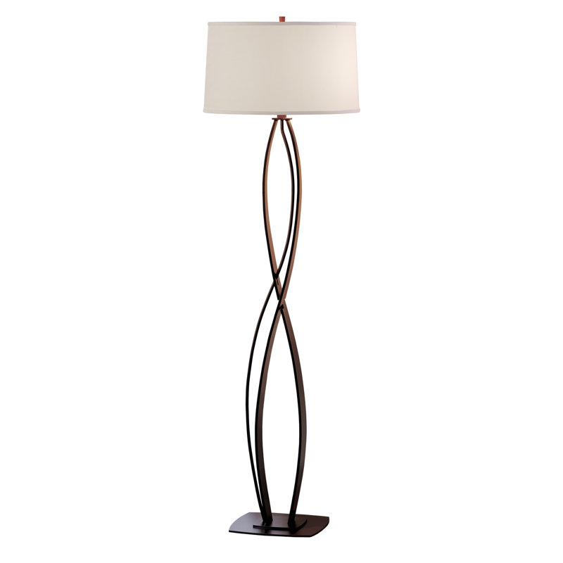 Almost Infinity Floor Lamp, Natural Anna, Black