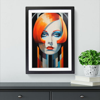 Greta Garbo Constructivism - Framed Print