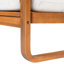 Chaise longue d'extérieur en bois d'acacia avec coussin Nordia Modern Scandinavian