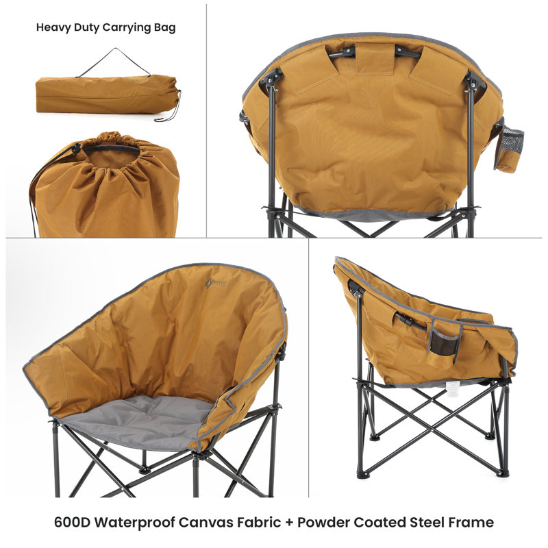 Workwear Tan Heavy-Duty Padded Folding Camping Chair