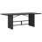  Garden Dining Set Black, Cream White