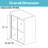 46" - 48" W x 72" H Double Sliding Semi-Frameless Shower Door-96215233
