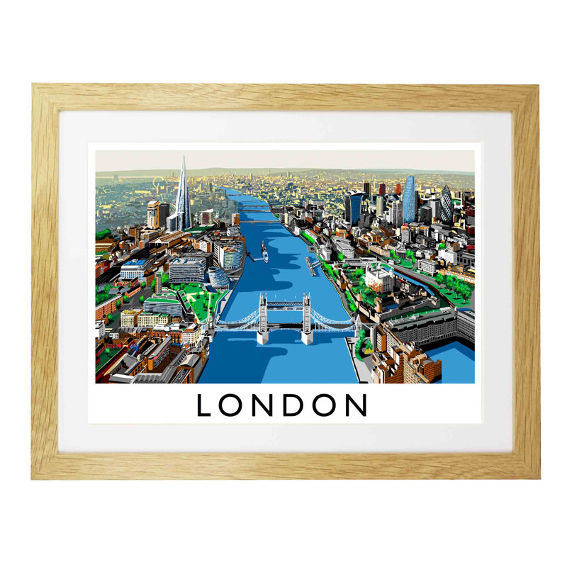 Richard O'Neil - Print, Oak Wood Frame, 33.5 cm H x 43.5 cm W x 2.2 cm D