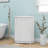 White Bathroom Cabinet Triangle Corner Storage Cabinet With Adjustable Shelf Modern Style MDF Board