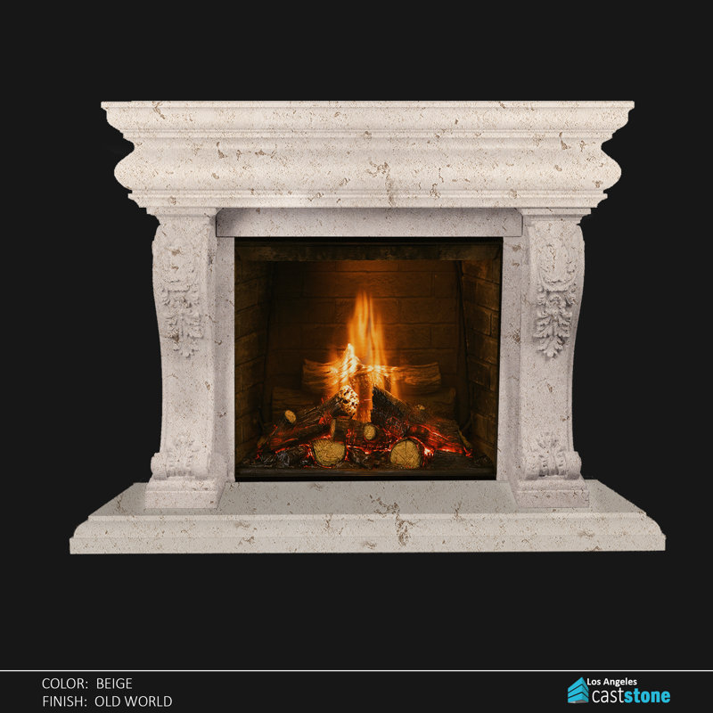 Ania Fireplace Surround, Old World Beige