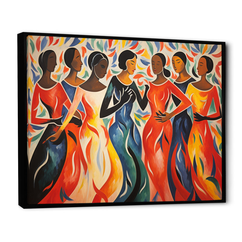 «Master Dance The Dance» par Henri I sur toile, H 12 po x l 20 po x P 1 po, Cadre flottant noir